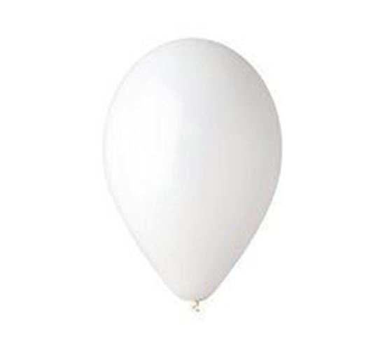 Obrazek WYPRZEDAŻ Balony pastelowe białe G90/01 obwód 80cm Opakowanie 100 sztuk WYPRZEDAŻ -15%