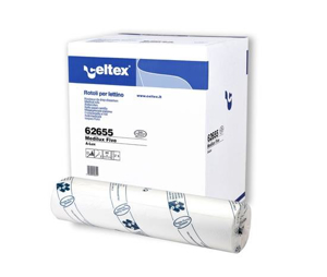 Obrazek Podkład jednorazowy celulozowy 50x52 m Prześcieradło jednorazowe celulozowe 50 cm x 52 m perforacja co 38 cm 1 karton 9 rolek  CELTEX 62655