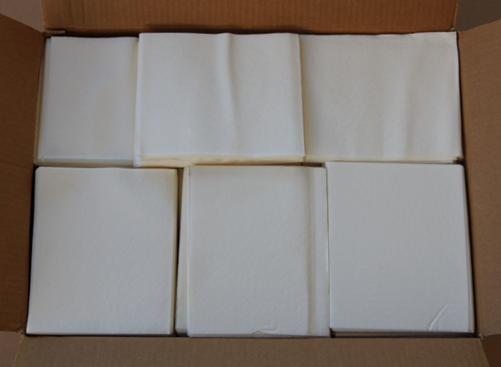 Obrazek Chusty zabiegowe kosmetyczne 17x20 cm Airlaid 1 katon 2130 sztuk Ręcznik włókninowo papierowy