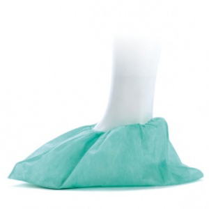 Obrazek Pokrowiec na obuwie medyczne Jednorazowe ochraniacze na obuwie z włókniny. Kolor zielony Opakowanie 50 sztuk 25 par