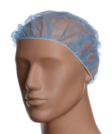 Obrazek Czepek jednorazowy z włóknin beret Czepki jednorazowe 100 szt. Kolor niebieski