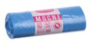 Obrazek Worek na śmieci ECOSTRONG MOCNY Worki na śmieci 60 L 50 szt.  HDPE kolor niebieski