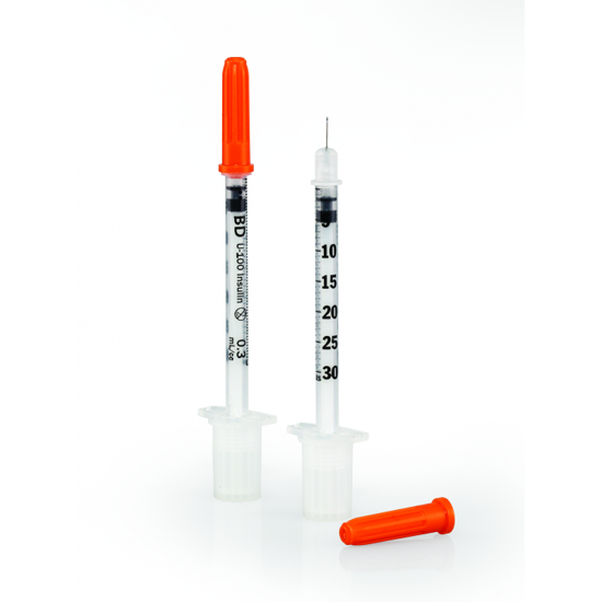 Obrazek Strzykawka do insuliny 0,30mm (30G) x 8mm, 1 mm BD Micro-Fine  plus- 10 sztuk