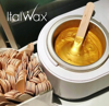 Obrazek Film Wax Plum Italwax Śliwka. Italwax Plum wosk twardy depilacja bezpaskowy eco 100g Aplikacja szpatułka.