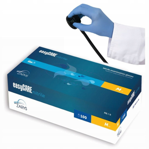 Obrazek Rękawiczki nitrylowe NIEBIESKIE EASYCARE ZARYS M 100 szt. Rękawice M 100 szt.