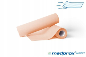 Obrazek Serweta podfoliowana 30x50 cm 40 szt. Serwety do manicure pedicure  w rolce łososiowa 2 warstwy papieru + 1 warstwa folii