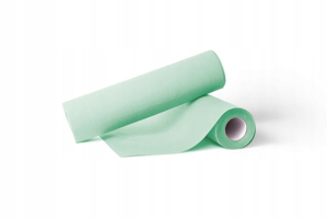 Obrazek Serweta podfoliowana 30x50 cm 40 szt. Serwety do manicure pedicure  w rolce zielona 2 warstwy papieru + 1 warstwa folii