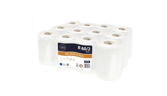 Obrazek Ręczniki papierowe 19 cm 60 m Ręcznik papierowy R60/2  1 rolka 60 m