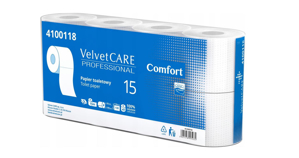 Obrazek Papier toaletowy Velvet Care Comfort 8 rolek po 15m 2 warstwowe