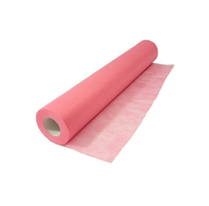 Obrazek Prześcieradło jednorazowe włókninowe 60x50 m z perforacją co 39cm. Podkład jednorazowy z włókniny 60 cm / 50 m Gramatura 15/m2 różowy