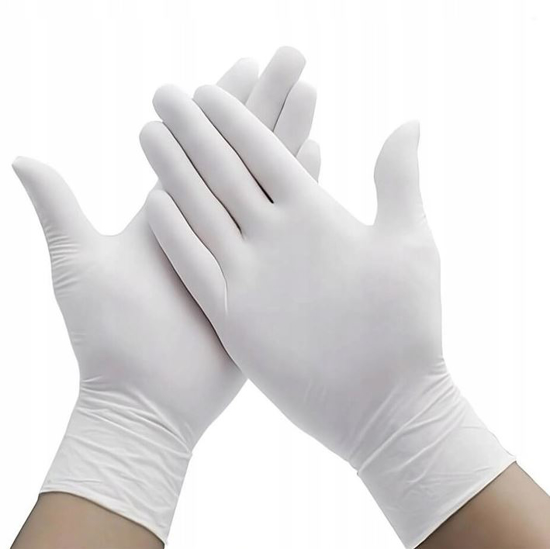 Obrazek Rękawiczki nitrylowe BIAŁE XL 100 szt. Mercator Nitrylex WHITE CLASSIC XL 100 szt.