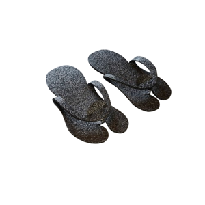 Obrazek Klapki japonki do pedicure czarne 10 par Jednorazowe klapki japonki z pianki czarne 10 par